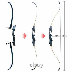 UK 50lb Outdoor Shoot Takedown Recurve Archery Bow Set Right Hand Hunting Target