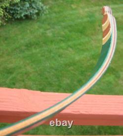 Vintage 1960's Root Archery Field Master Custom Wood Recurve Bow 66 28 44lb RH