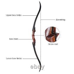 Wooden Riser 60 Archery Hunting Takedown Recurve Bow and Arrow, Bow Case Set