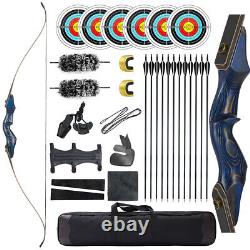 Wooden Takedown Recurve Bow Archery Hunting Bow and Arrows Set for Youth Adult