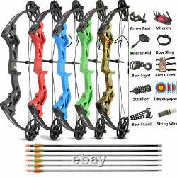 Youth Compound Bow Arrow Kit 10-30lbs Archery Shooting Junior Gift Outdoor260fps